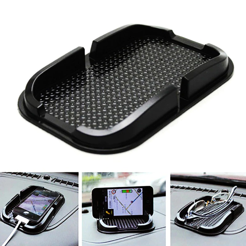 [BISA COD] Dudukan Sticky pad anti slip dashboard HP koin kartu mobil -Phone Holder-Tempat HP Koin Mobil