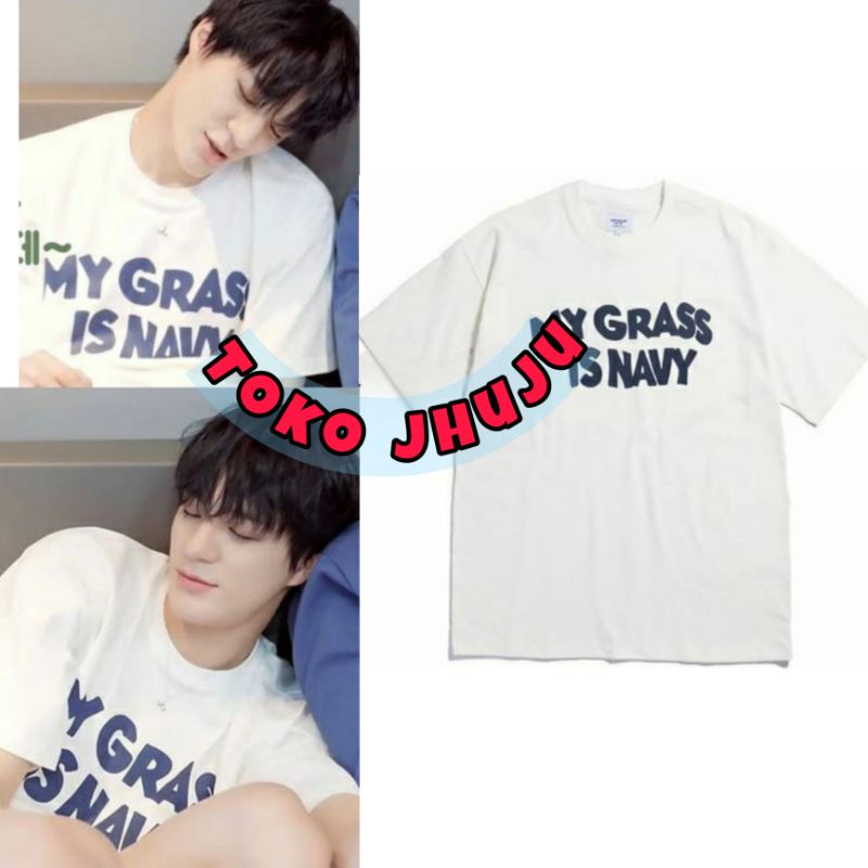 Baju T shirt NCT Jeno style My grass is navy