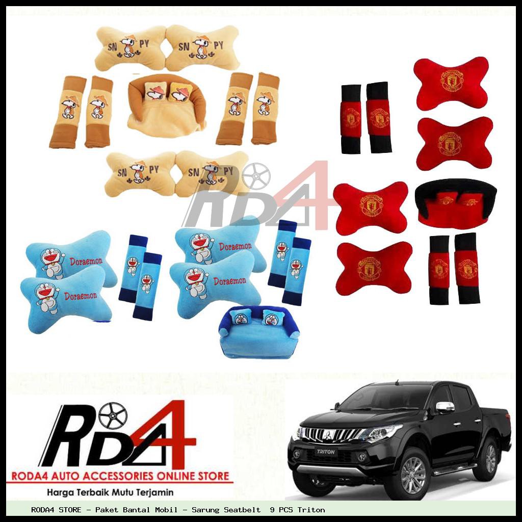 Paket Bantal Mobil - Sarung Seatbelt  9 PCS Triton