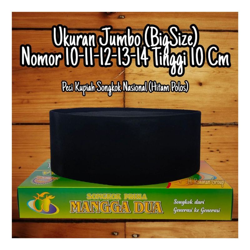 PECI JUMBO HITAM POLOS TINGGI 10CM PECI HITAM JUMBO PECI POLOS BIG KOPIAH JUMBO SONGKOK JUMBO TINGGI