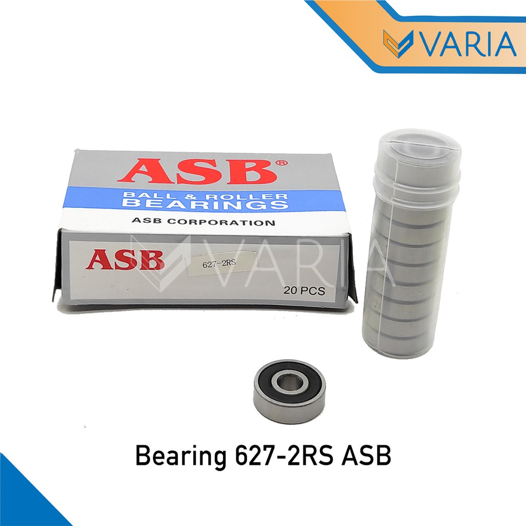 Bearing / Laher 627 2RS Tutup Karet Double ASB