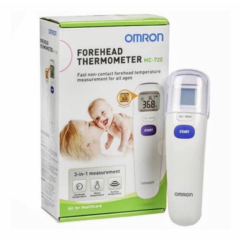 OMRON TERMOMETER DIGITAL DAHI  MC720 / THERMOMETER INFRARED OMRON MC720 / OMRON FOREHEAD THERMOMETER
