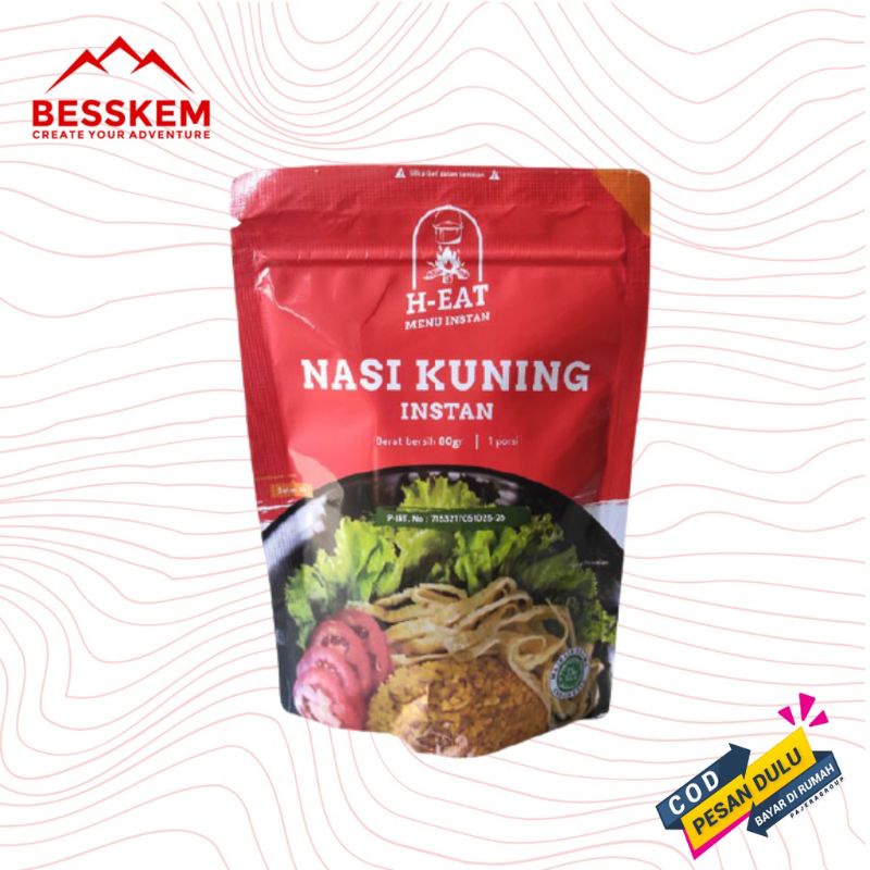 

H-EAT Nasi Kuning Makanan Instan Ransum Cepat Saji