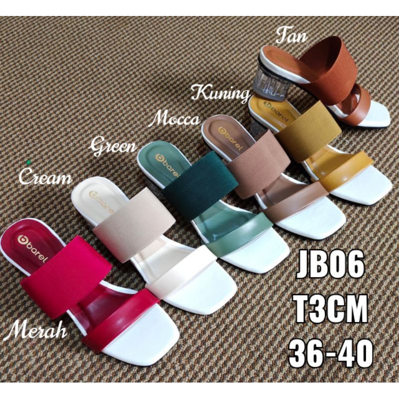Sandal Wanita Hak Kaca T3cm