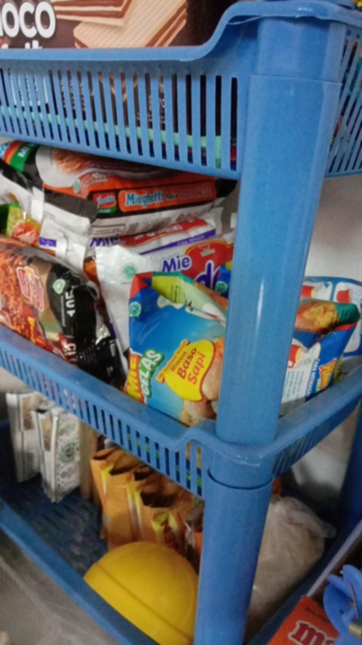 Rak Plastik 3 Susun Kecil 30x19x39cm Rak Susun Portable Serbaguna Multifungsi  800gr