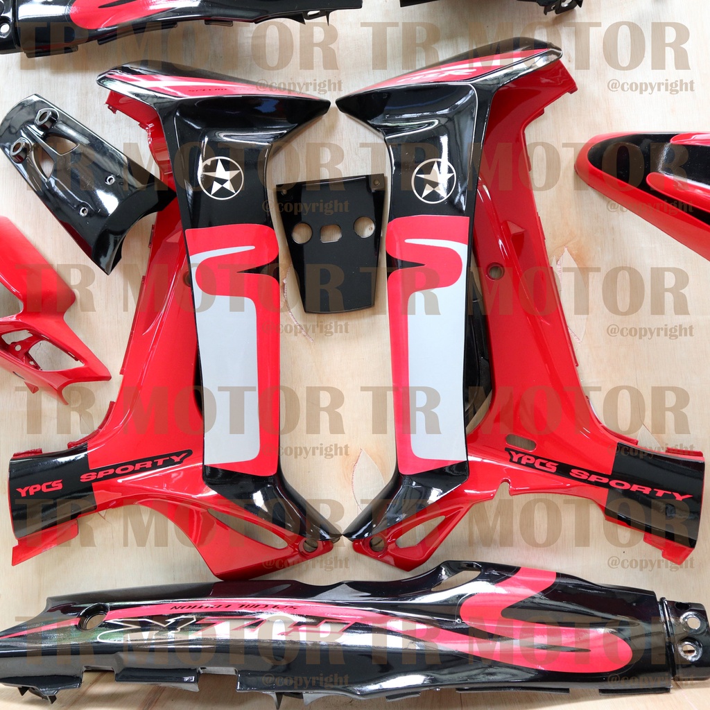 Cover Body Fizr F1zr Caltex Merah Hitam Full Set Halus Cover Bodi Yamaha Fiz r