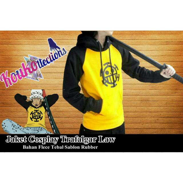 Jaket Anime Cosplay Trafalgar Law - Pakaian pria dan wanita,poster anime,ganci,topi,jaket,Kaos anime
