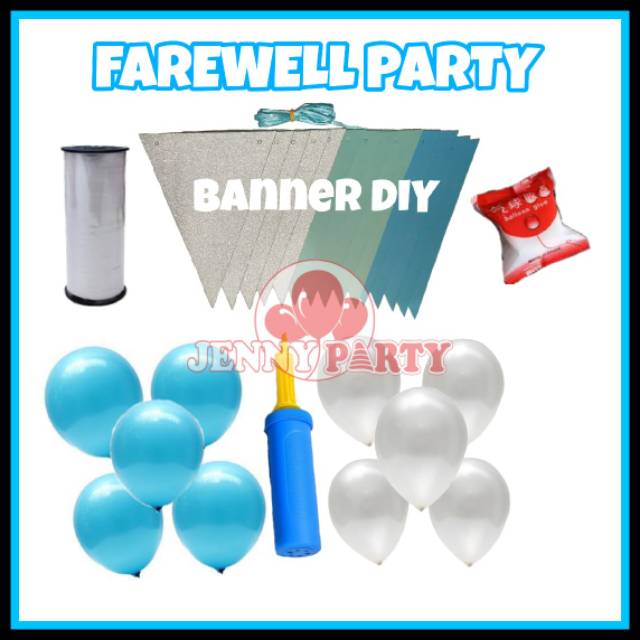 Paket Dekorasi Farewell Party Biru