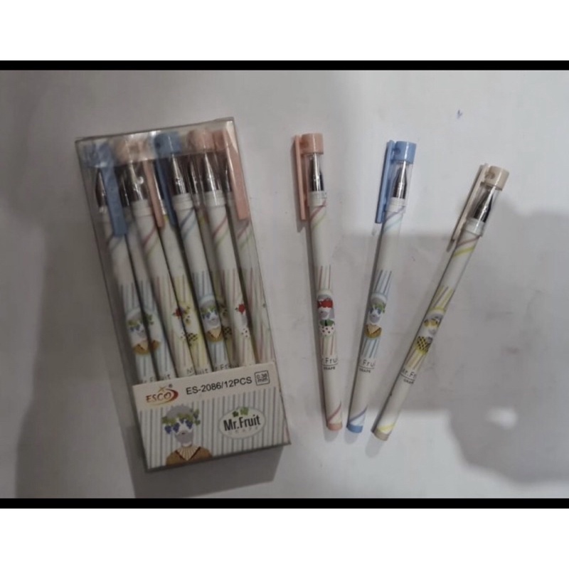 

PULPEN BALLPOINT JELL ESCO GP-2086 HITAM 0.38mm