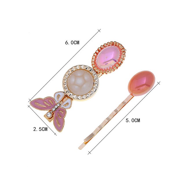 LRC Jepit Rambut Fashion Butterfly F Hairpin Two-piece Set A58498