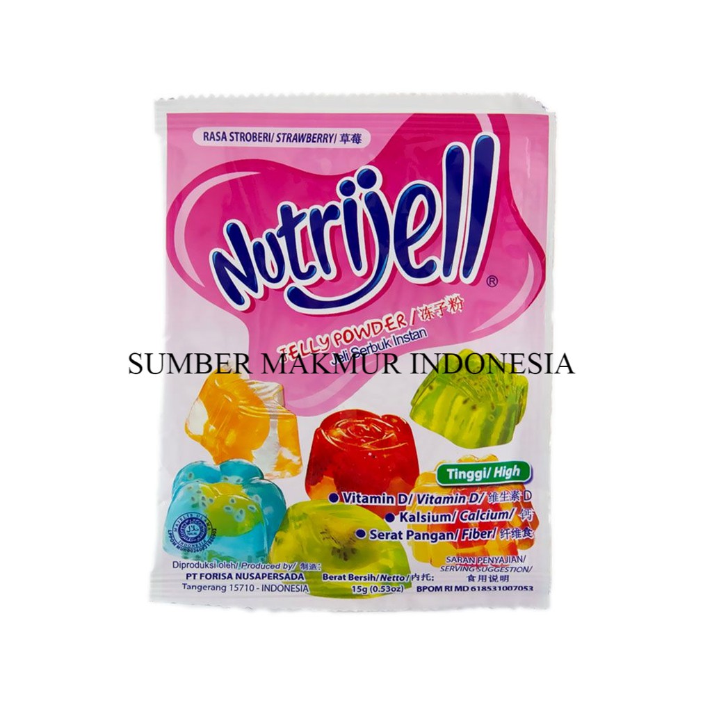 NUTRIJELL JELLY RASA STRAWBERRY 15 GRAM- PER BOX