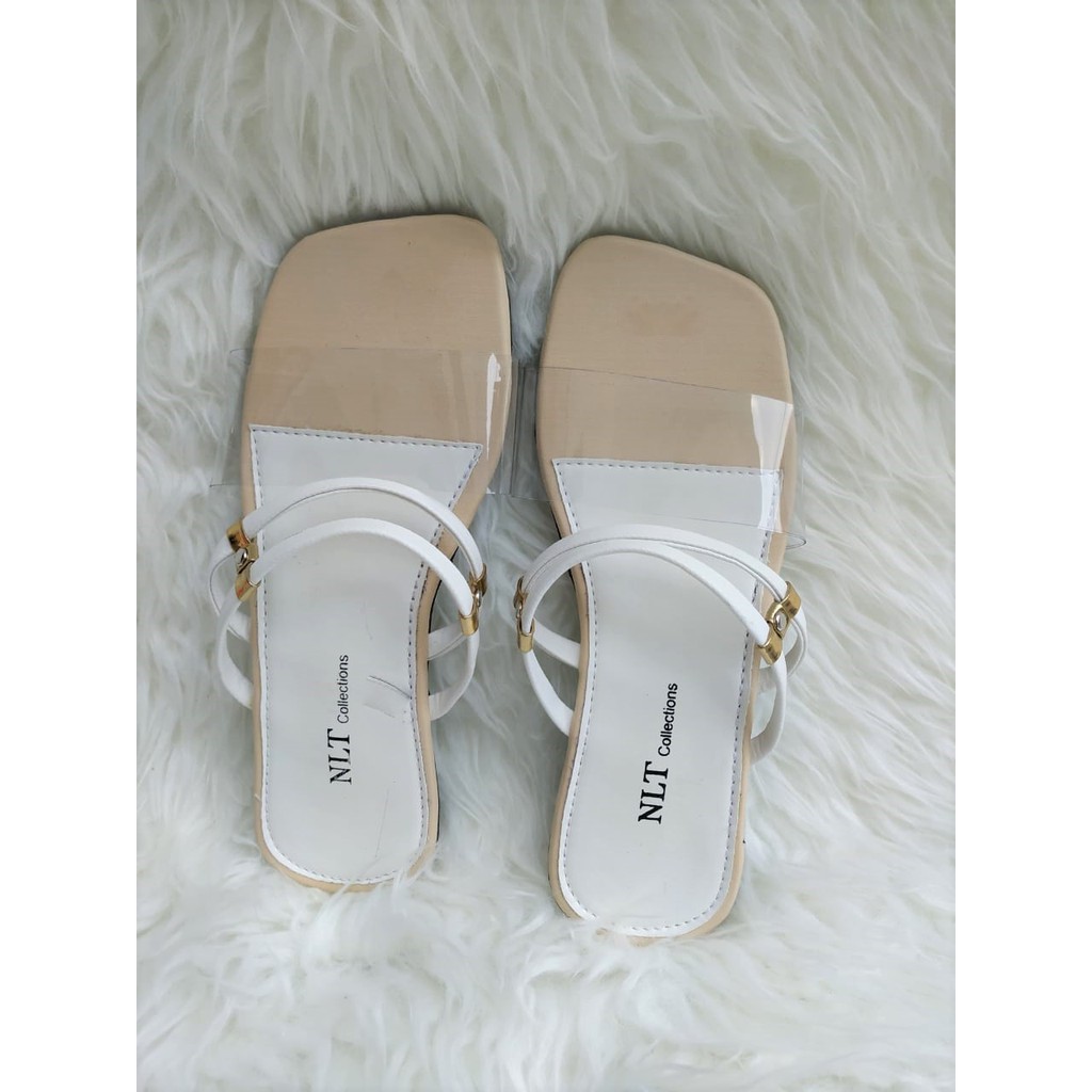 NunuLisaTan CUPID - Terbaru Sendal Sandal Teplek Mika Korea hitam pink mocca putih