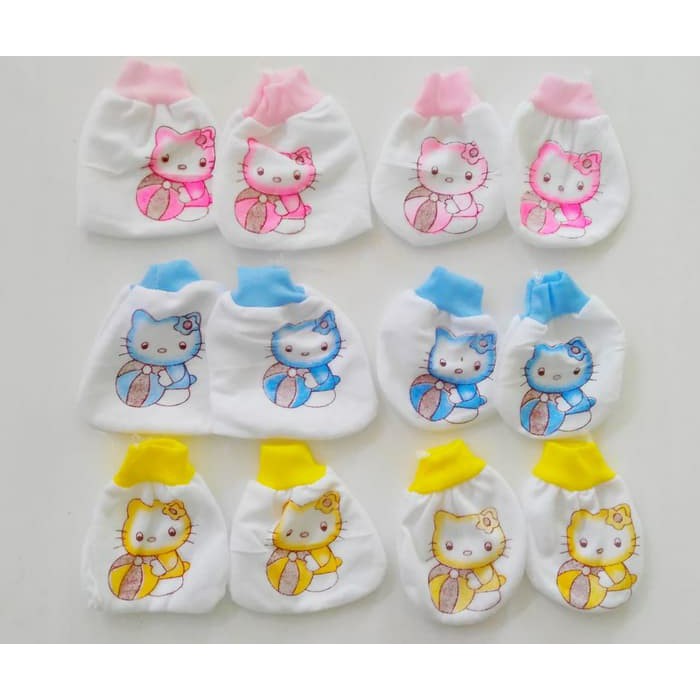 3 set sarung tangan dan sarung kaki bayi baru lahir / newborn