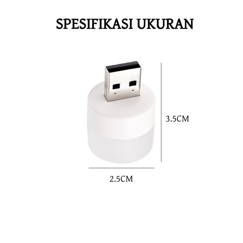 LAMPU LED USB MINI / LAMPU MINI LED USB /LAMPU BACA BULAT