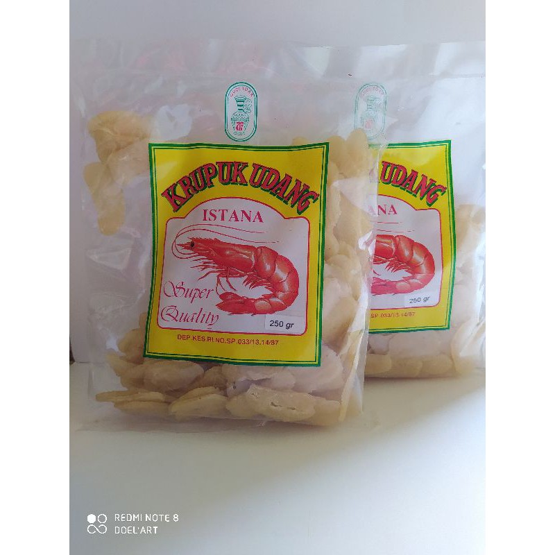 

Krupuk udang Guci Toak ISTANA potongan kecil 250gr