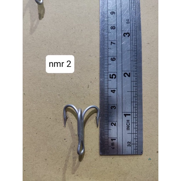 MATA PANCING MUSTAD TREBLE HOOK (5X STRONG) NO 2-1 9430 ADS KAIL MUSTAD PANCING MUSTAD PANCING IKAN 