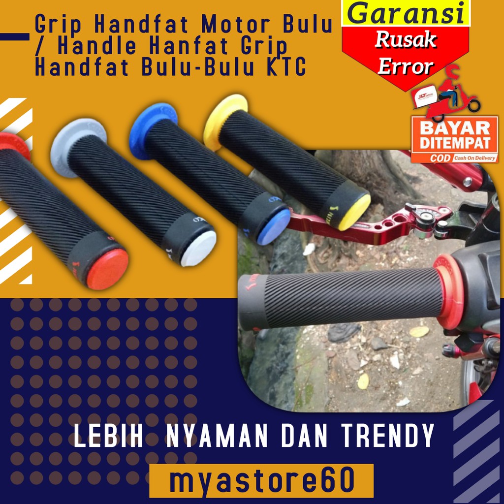 Grip Pegangan Cover Handle Hendel Handfat Motor Bulu Handle Hanfat Grip Handgrip Bulu Bulu KTC Stang