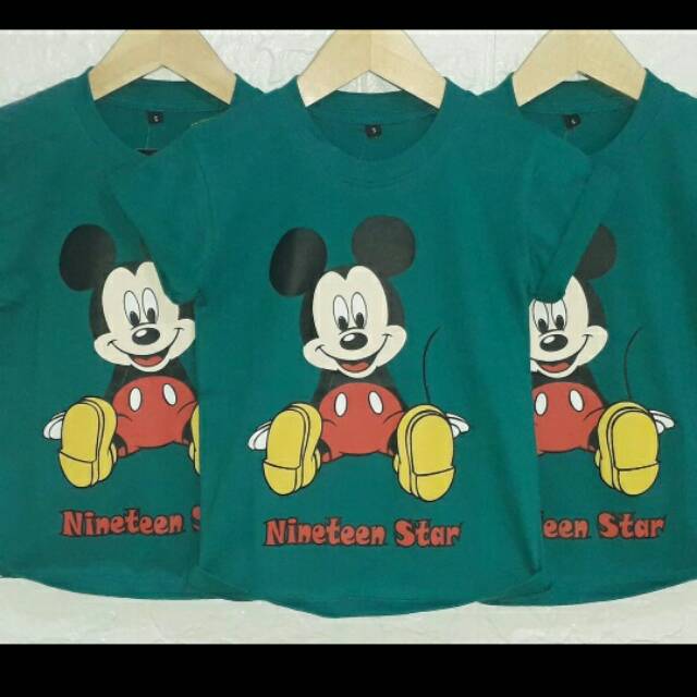 Kaos distro anak nineteen star karakter disney ..mickeymouse