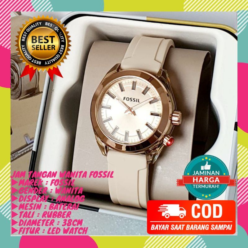 Jam Tangan Fashion Wanita FSL Analog Strap Rubber Led Watch