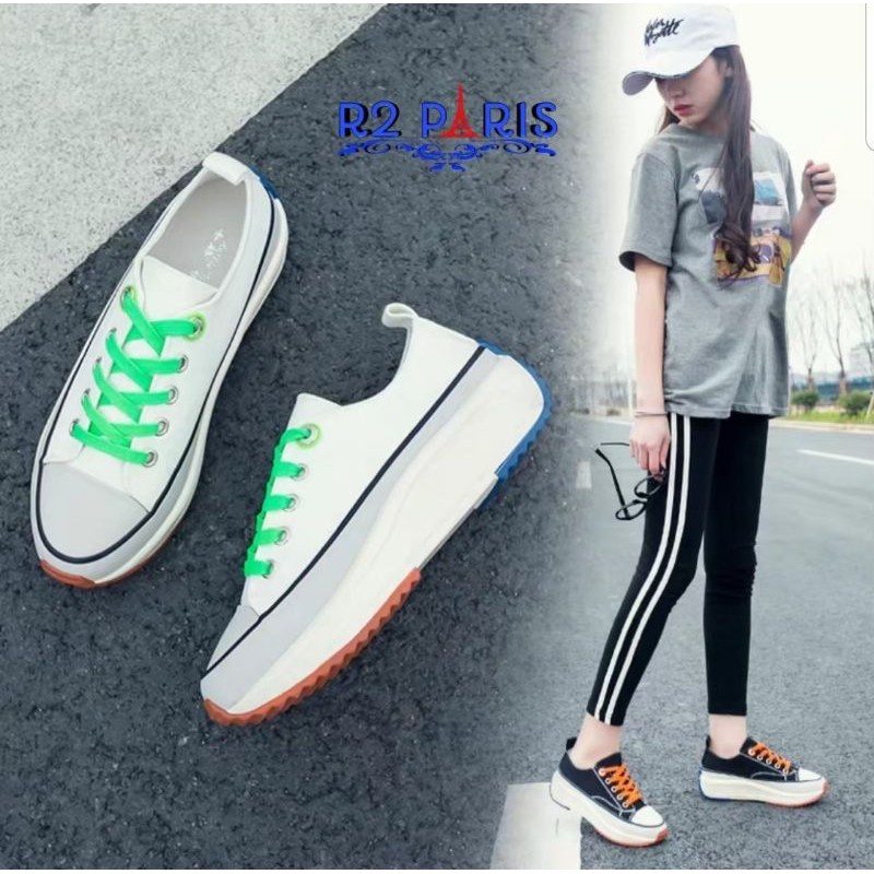 ZPT-Sepatu sneakers wedge fashion wanita OF-64