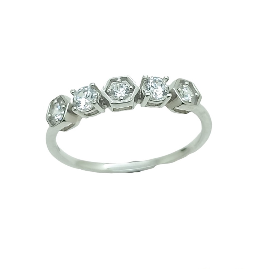 Cincin Whitegold Heksa Collection RI210723 Hala Gold 755 18K