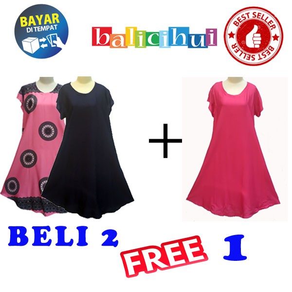 DASTER PAYUNG BALI Daster Rumah Baju Rumah Wanita Daster Murah Baju Santai Beli 2 Free 1