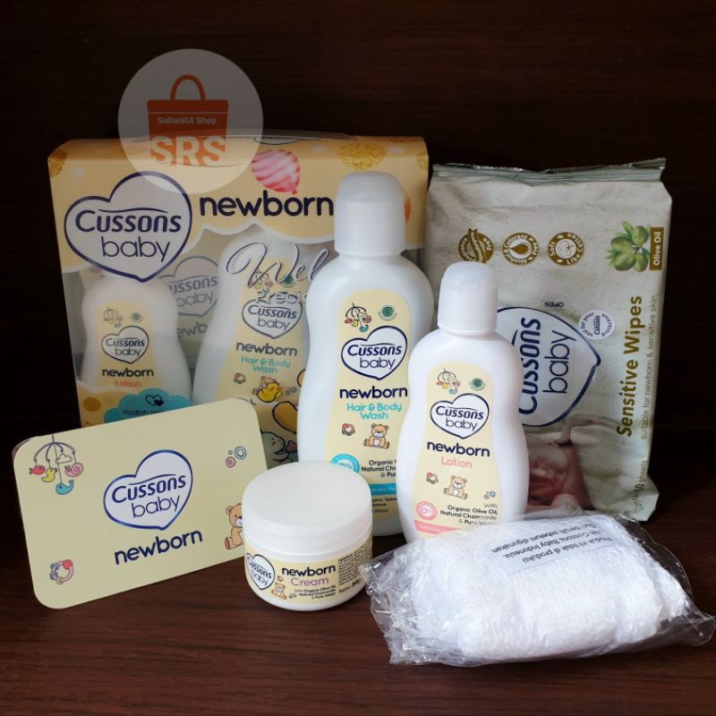 1 SET Cussons Baby NEWBORN Gift Pack Set 5 in 1 / Paket Perawatan Bayi / Kado Kelahiran Bayi Baru Lahir