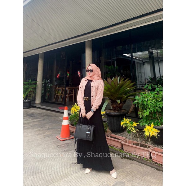 Set dress cotton import dan Cardi Shaqueenara by TRQ