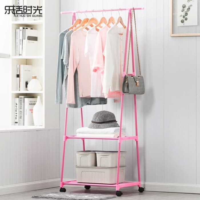 Stand Hanger Triangle Buku / Rak Pakaian / Rak Baju / gantungan baju berdiri