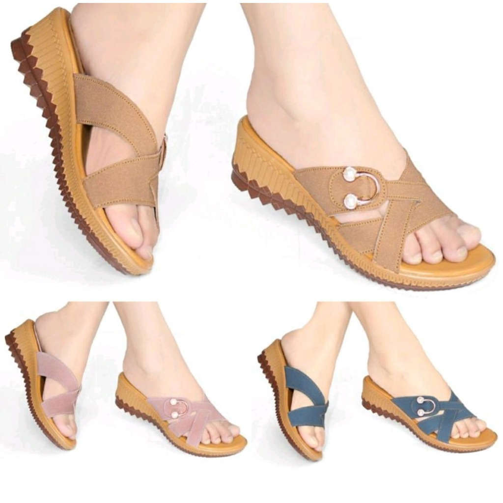 Wedgers Wanita casual Terbaru Sendal Sandal Wanita