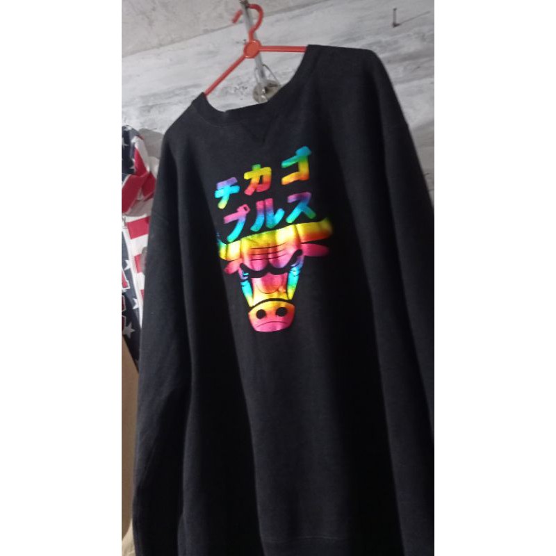 crewneck chicago bulls rainbow borongan