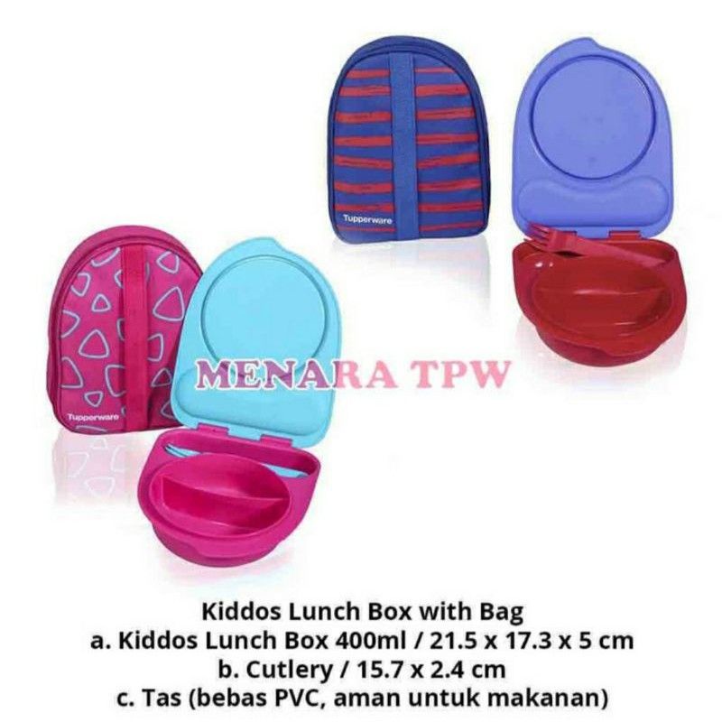 tupperware bekal anak set tas (new)
