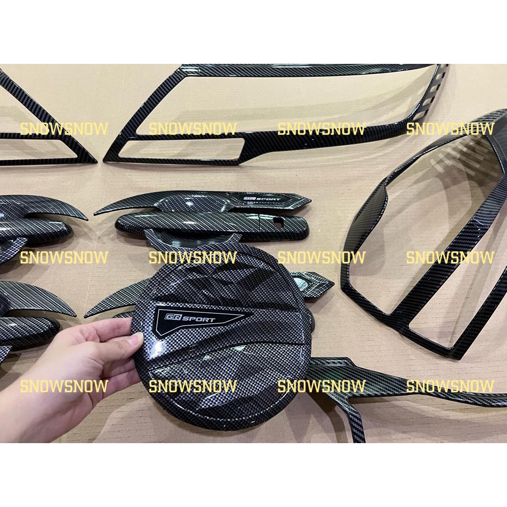 Paket Lengkap Garnish Depan Belakang Outer Handle Tank Cover All New Rush Terios 2018 2022 2023 FULL GR SPORT New Carbon Glossy