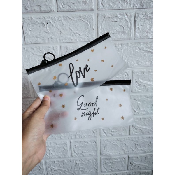 

Tempat Pensil Bulpen/ Pouch Mini Bening