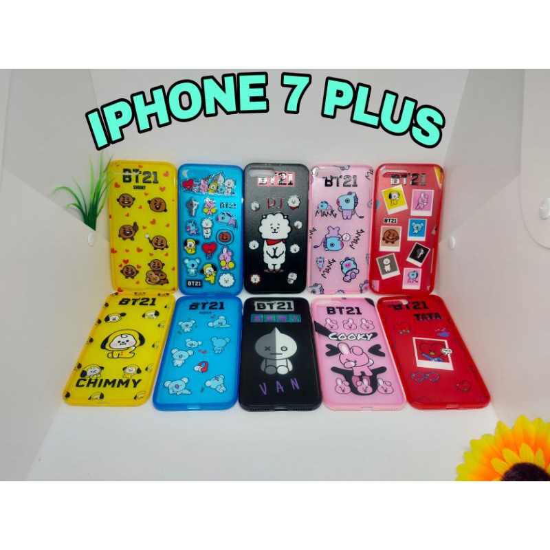 SOFTCASE IPHONE 7+, IPHONE 8+ BT21 BTS KARAKTER