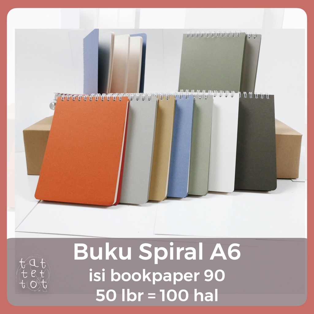  BUKU  SPIRAL A6  SOFTCOVER ISI BOOKPAPER 90 GSM NOTEBOOK A6  