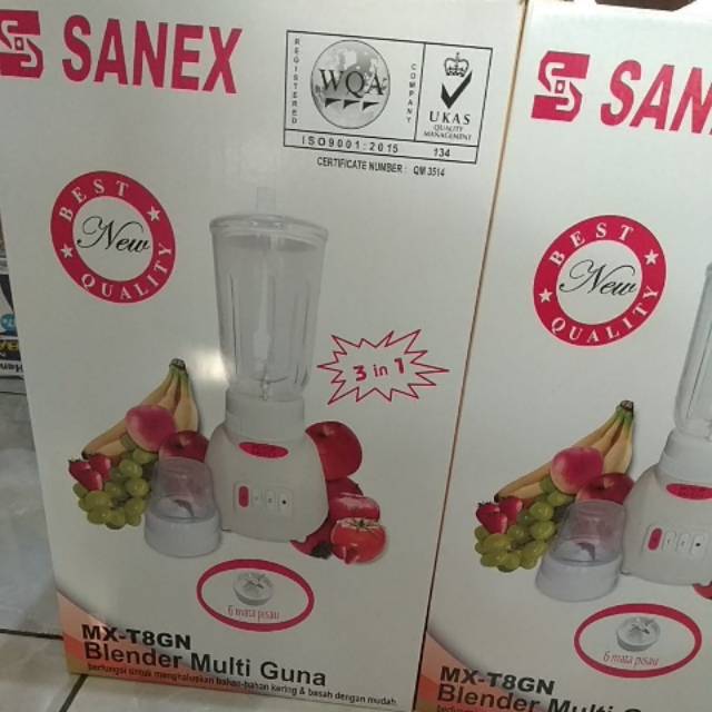 Blender Sanex MX-T8GN Kaca 3in1 Garansi Resmi