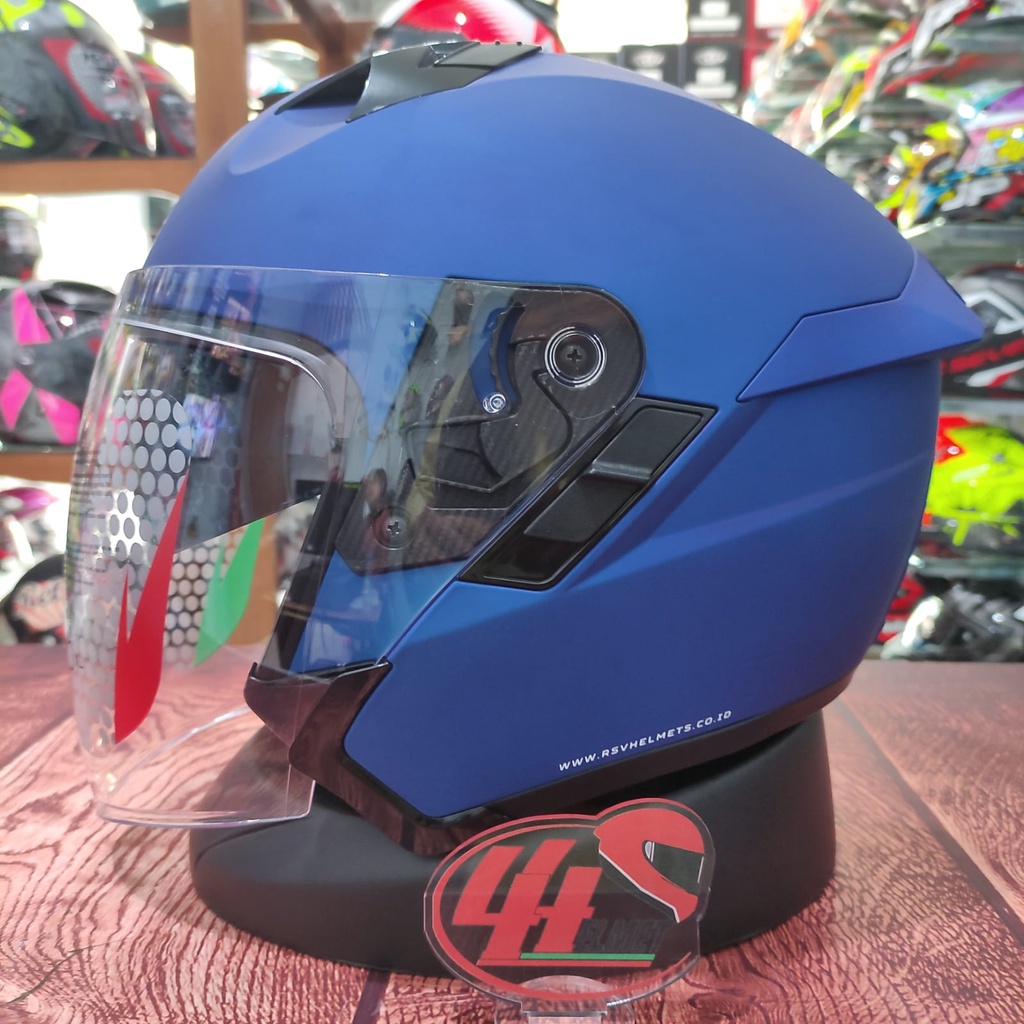 RSV SV300 BLUE MATTE HELM HALF FACE