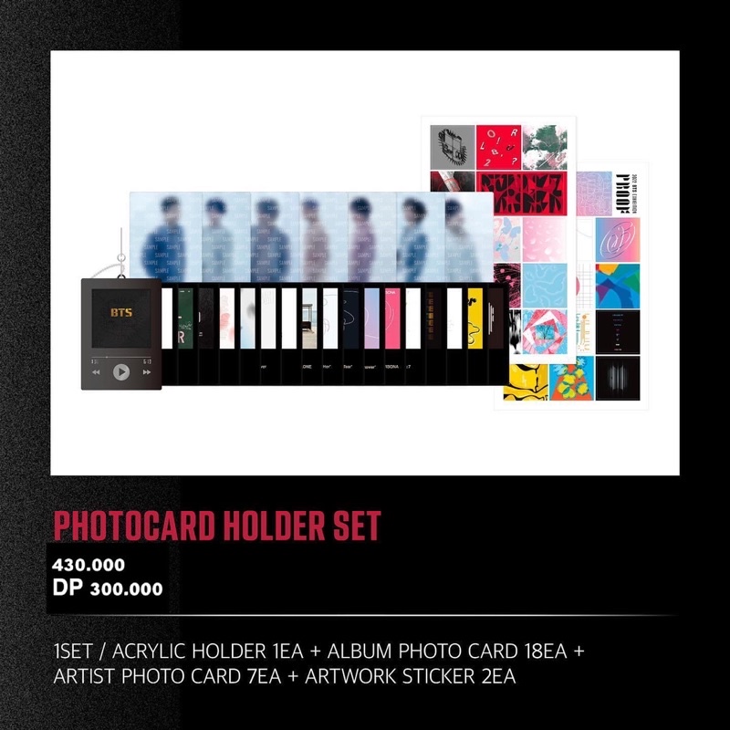 JASTIP BTS PROOF EXHIBITION  MERCHANDISE PROOF CARD PHOTOCARD HOLDER SET LENTICULAR PHOTOCARD POSTER
