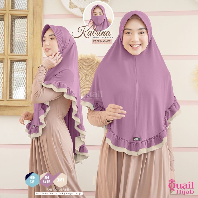 KATRINA ORIGINAL QUAIL HIJAB | JILBAB JERSEY QUAIL | JILBAB UNGUSALEM | JILBAB RAMPEL QUAIL