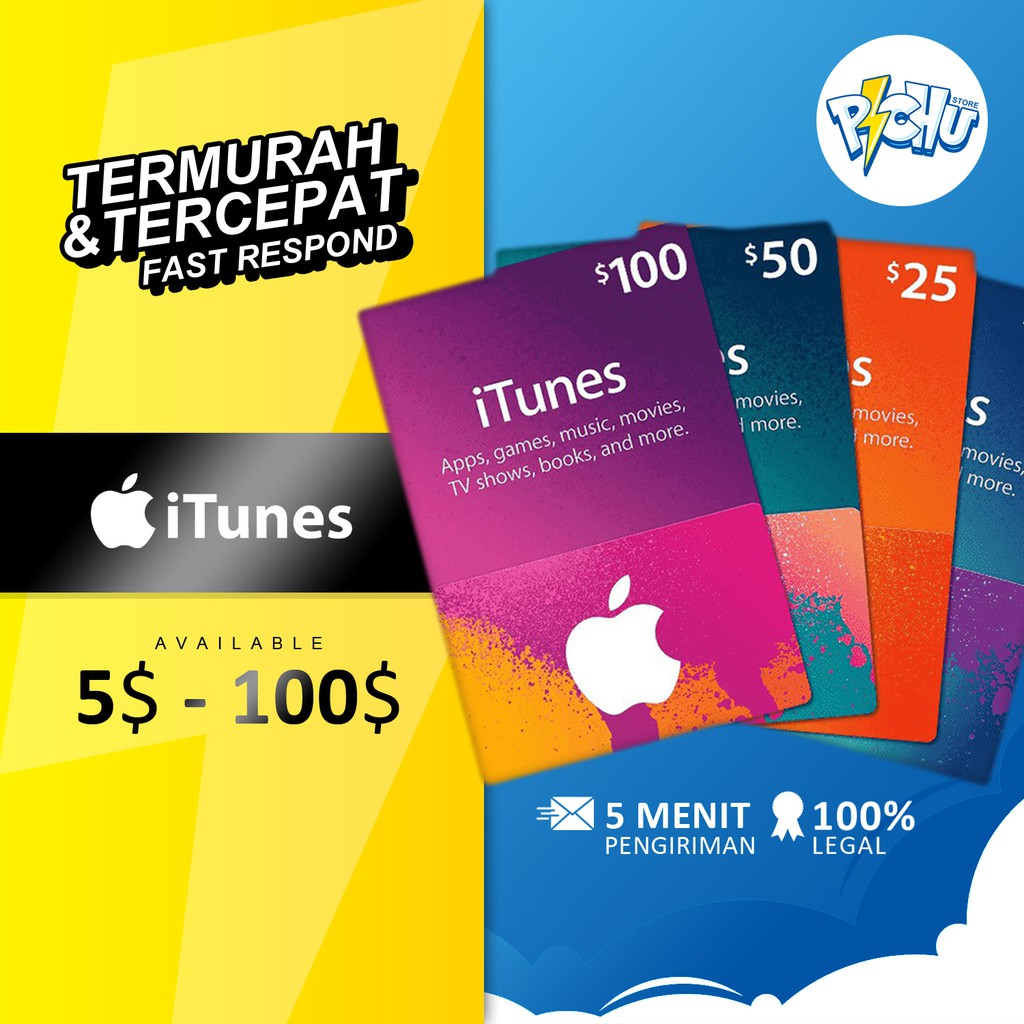 [LEGAL RESMI PROSES 5 MENIT] Apple Itunes Gift Card US