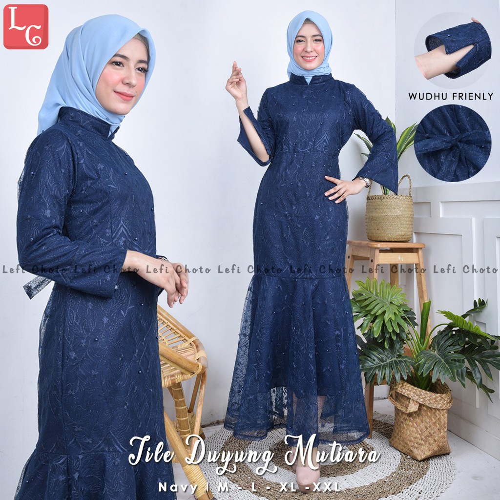 Gamis Duyung Full Tulle Mutiara