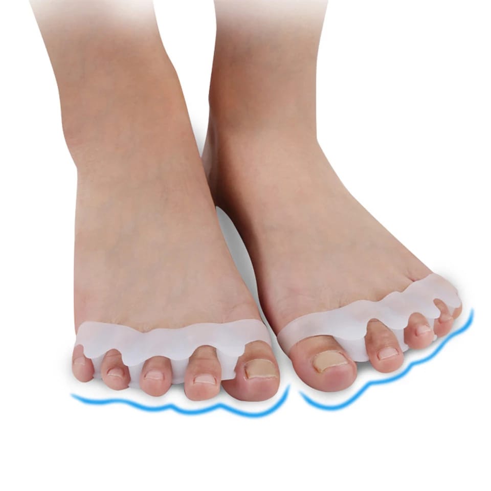 SATU PASANG INSOLE UNTUK KAKI HAMMER TOE HALLUX VALGUS BUNION GEL SILICON PEMISAH JARI KAKI