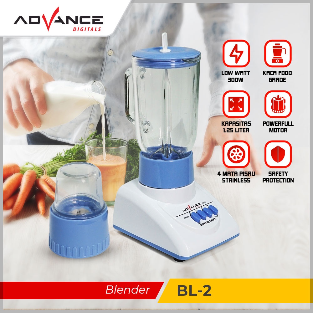 Advance Blender Jus  Tabung Kaca BL 2  BL 5 /1,5Liter