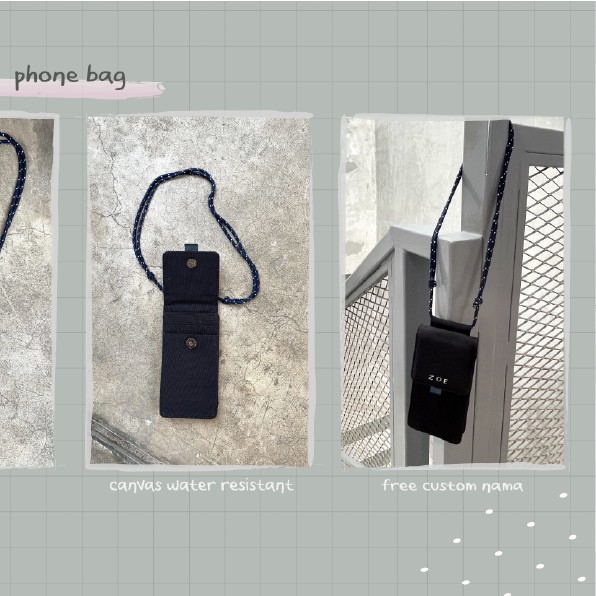 MAE TAS SELEMPANG HANDPHONE  (CUSTOM NAMA)