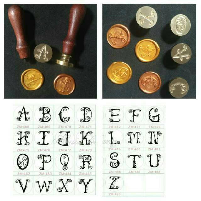 

Seal wax stamp letter ASMAT ready stok lilin segel stempel sealing