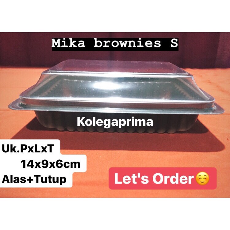 MIKA BROWNIES UKURAN S POLOS/ MIKA BROWNIES KECIL/ MIKA KUE MURAH ISI 50PCS