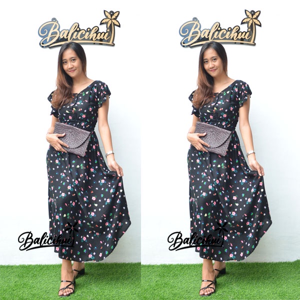 Balicihui Dress Moza Kancing Dress Busui Dress Kasual Long Dress Bali