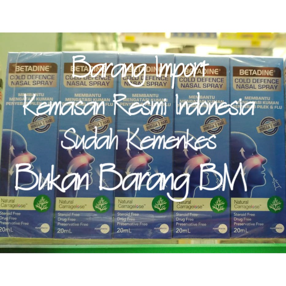 Betadine Cold Defense Nasal Spray 20 ML Dewasa - Adult
