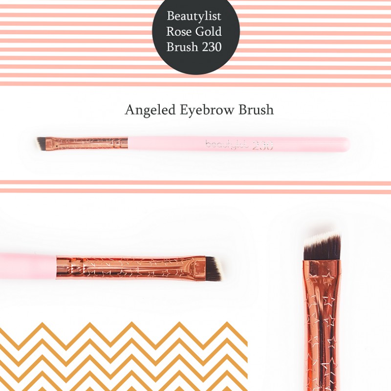 

BEAUTYLIST #230 Angled Eyebrow Brush - Rose Gold